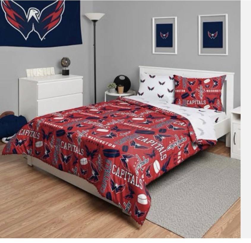 NHL Comforter Set Vegas Knights Red Wings BRUINS PENGUINS Blackhawks Kraken NEW gallery