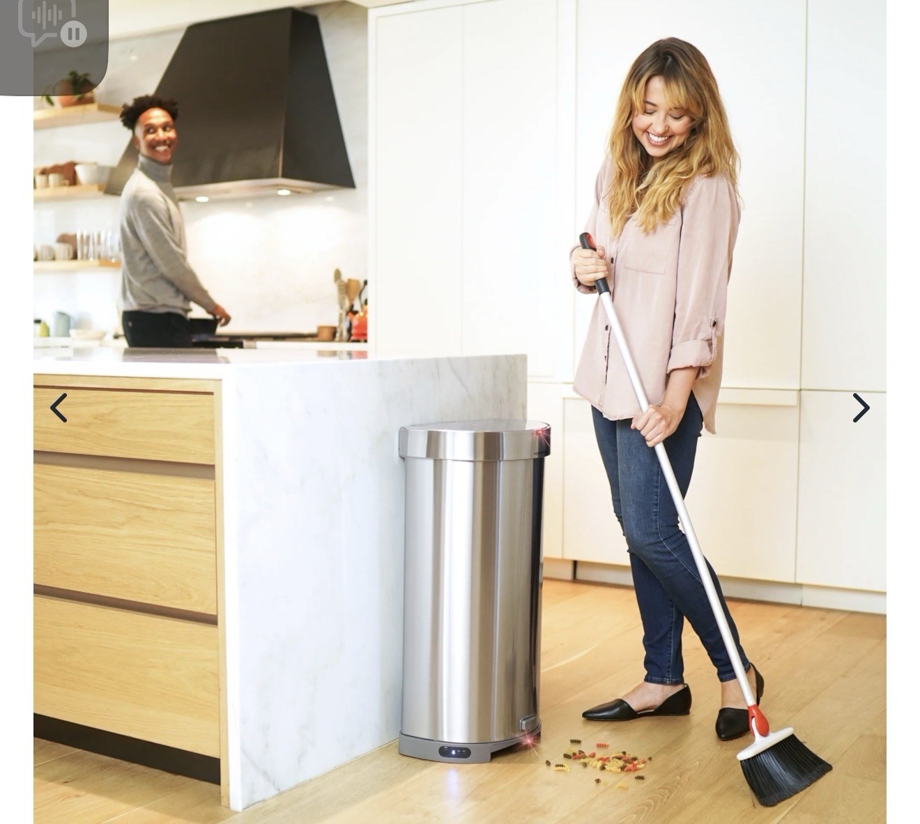 EyeVac+ 2-in-1 Touchless Trash Can & Automatic Dustpan gallery
