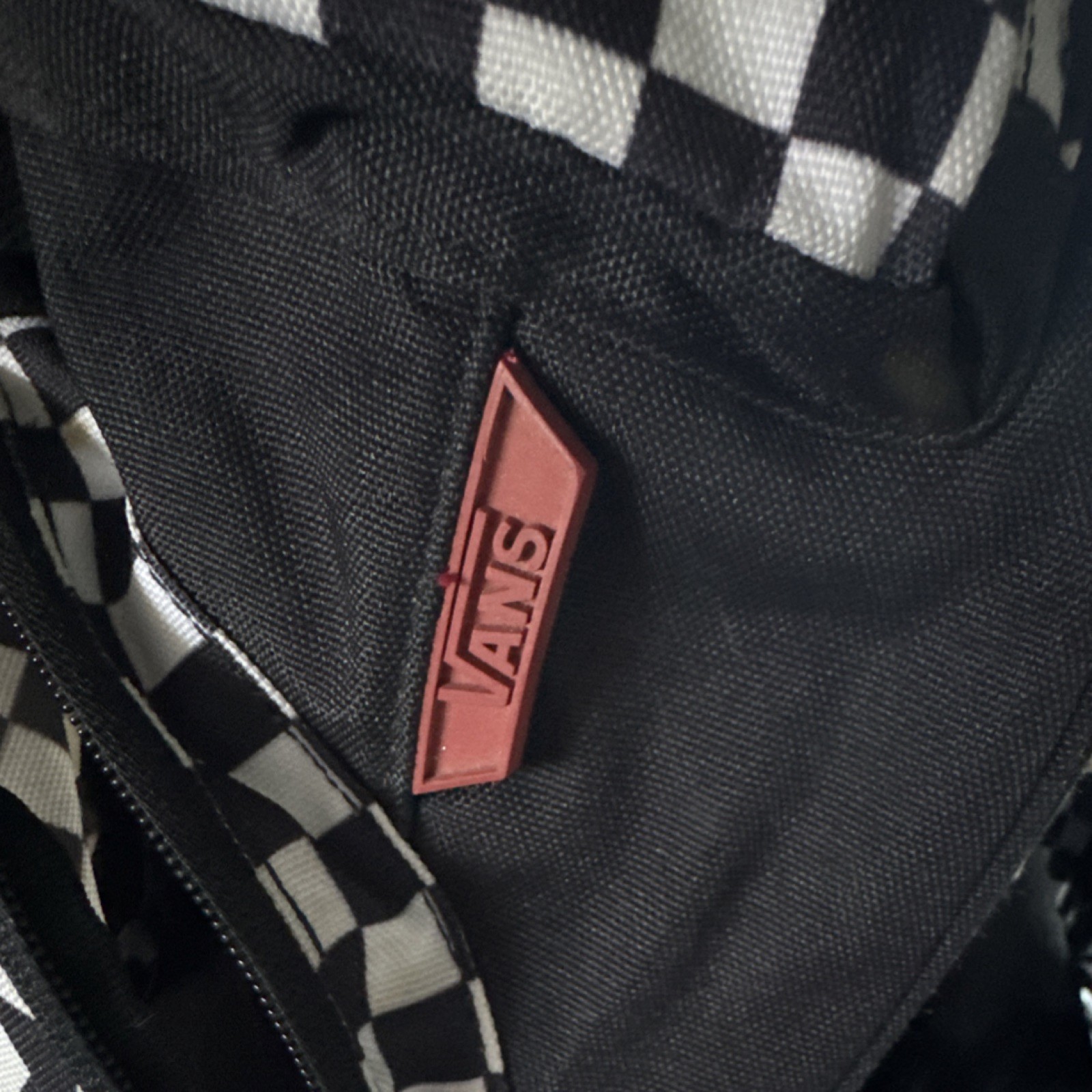 Vans Checkerboard Hiking Backpack Black White Buckle Adjustable Straps 2