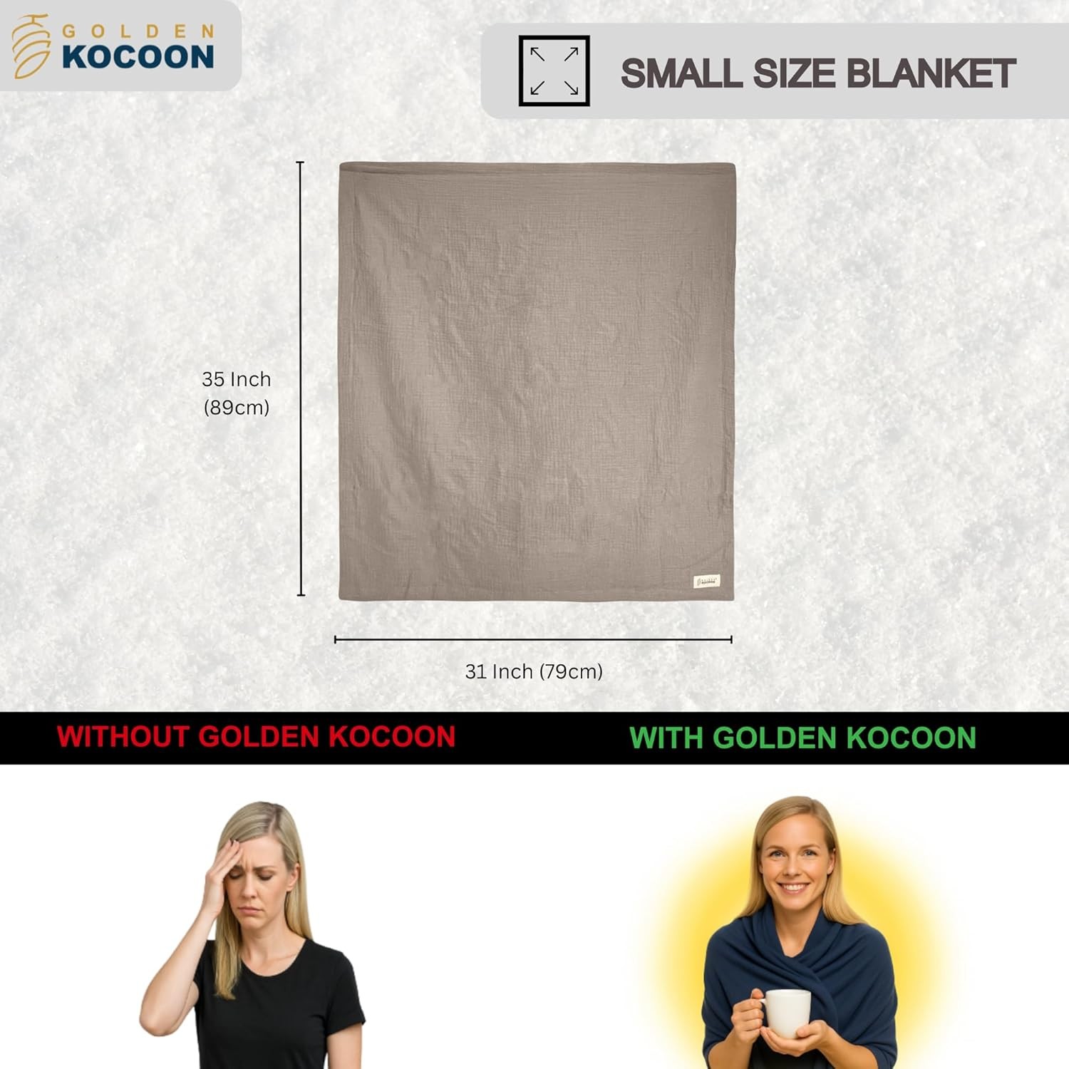 Organic Cotton EMF Shielding Blanket - Travel Size for 5G & WiFi Protection gallery