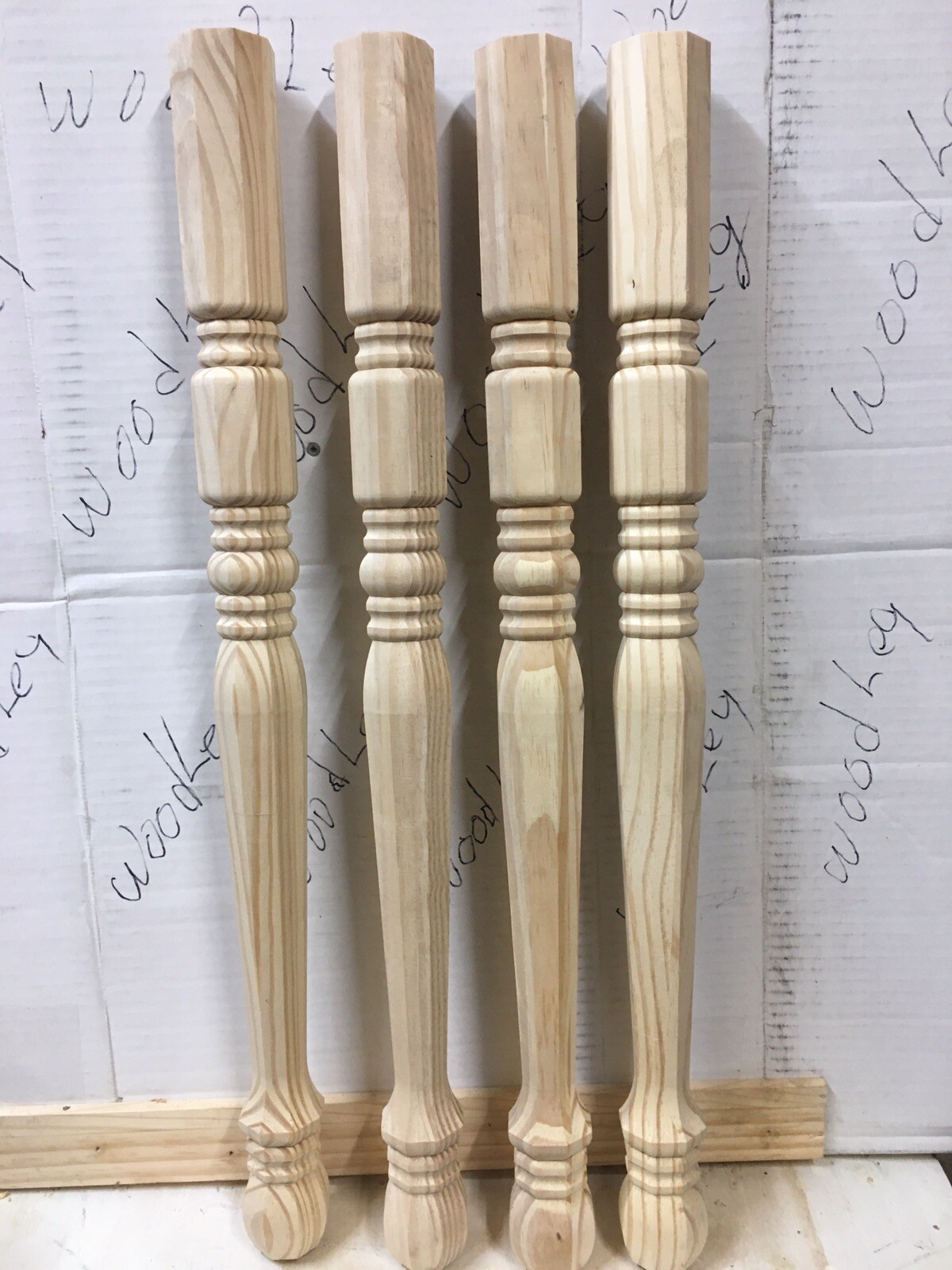 FOUR 28" SOLID PINE ROYAL STYLE TABLE FURNITURE LEGS WOOD WOODEN gallery