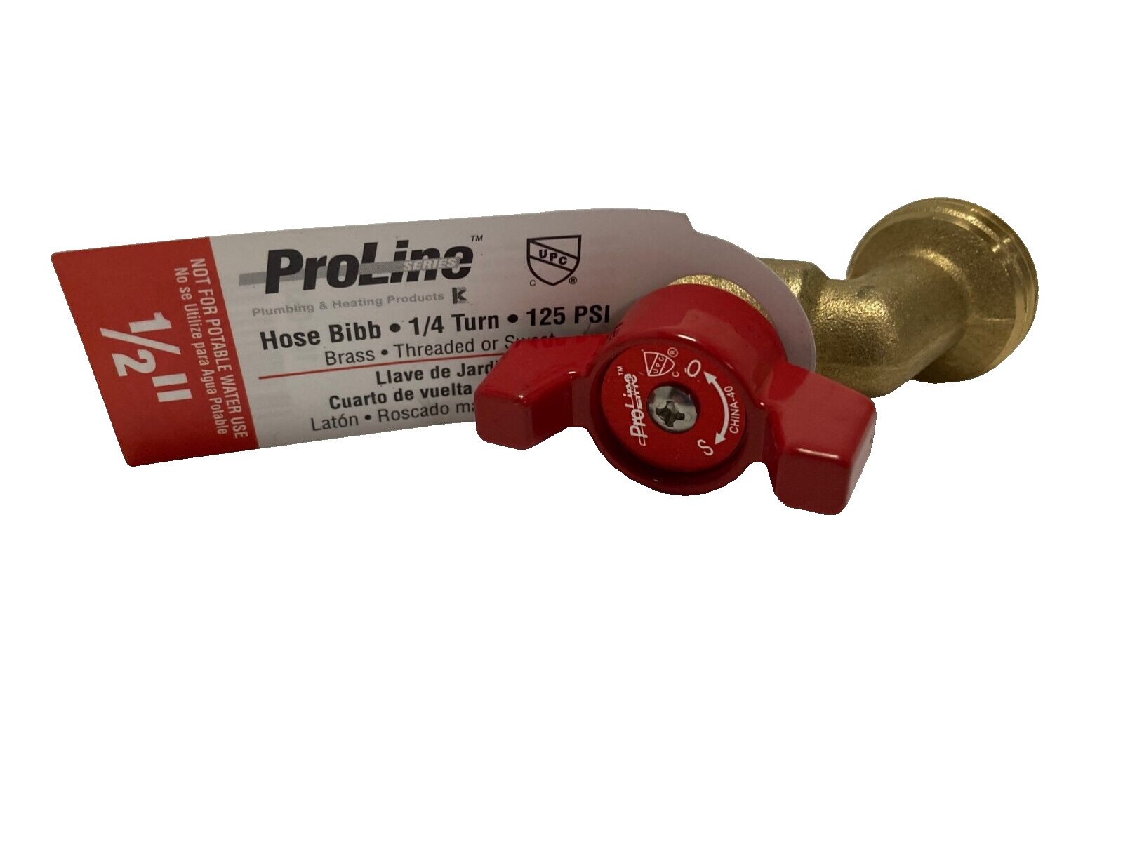 ProLine 1/2" Hose Bibb Valve, 103-053HN, Quarter Turn, 3/4" Hose End gallery