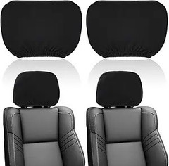 Universal Soft Fabric Headrest Covers for Cars, Vans, and Trucks, 2-Piece Set (B