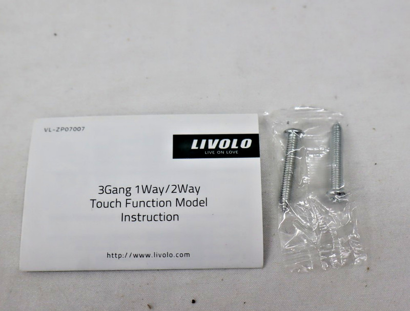 LIVOLO Touch Electrical Touch Light Switch Tempered Glass Panel 2 Gang 1 Way LED gallery