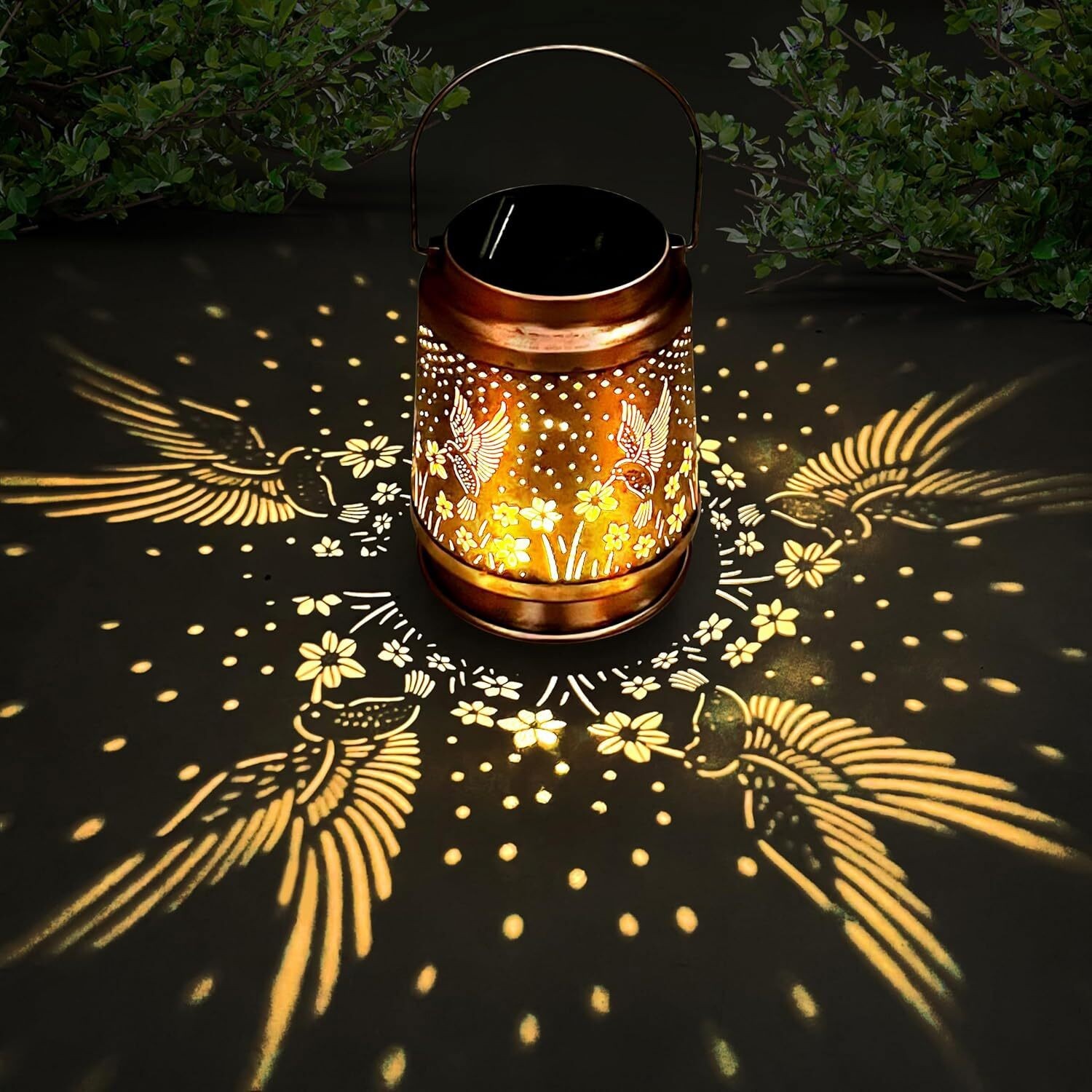 Solar Lantern Hanging Light LED Hummingbird Outdoor Garden Lamp Waterproof Decor gallery