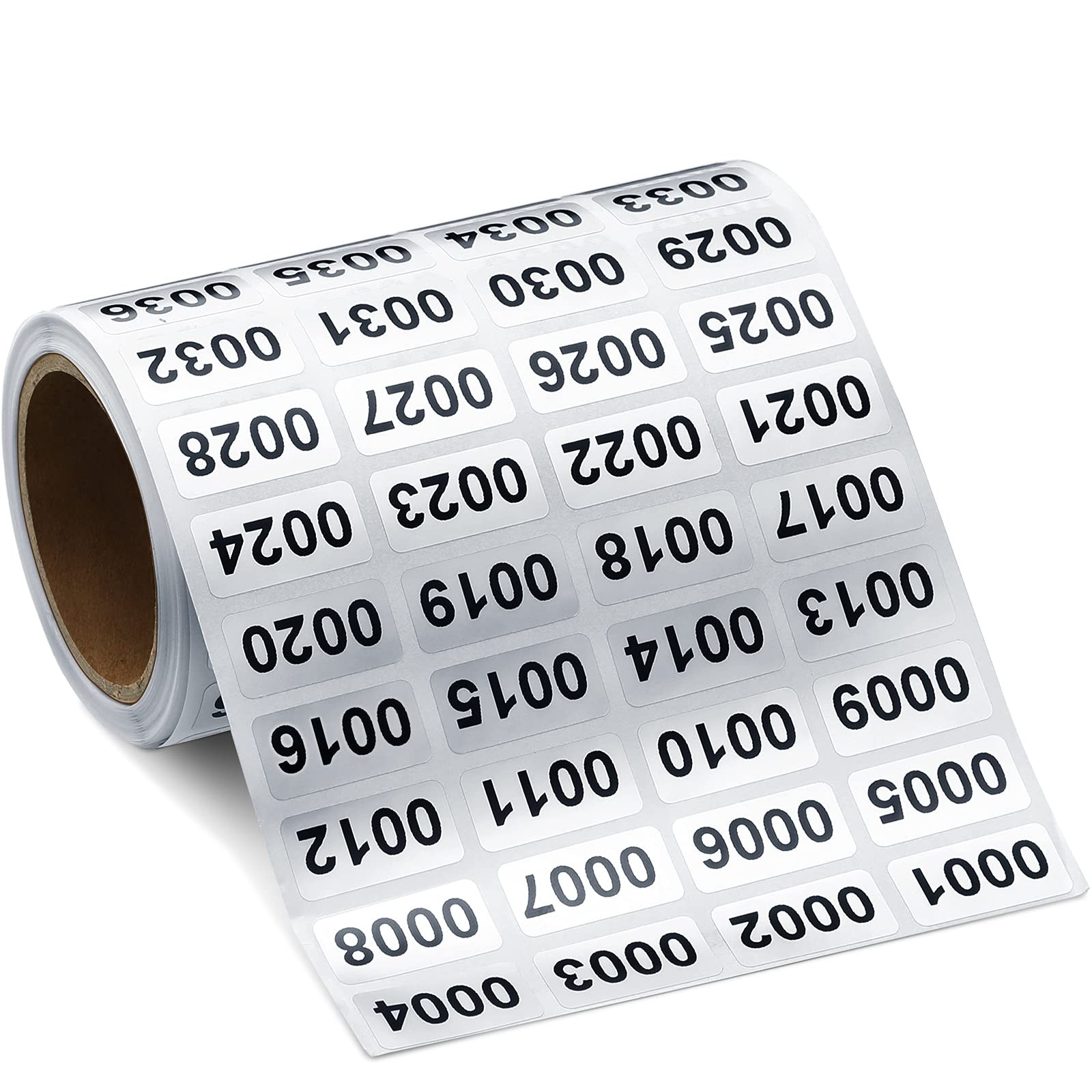 Zonon 001-2000 Pieces Inventory Number Sticker Labels small, Multicoloured gallery