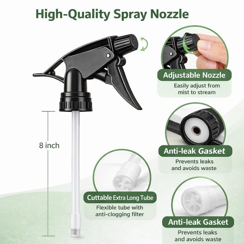 Plastic Trigger Spray Bottle 16 OZ Heavy Duty Chemical Resistant Sprayer gallery