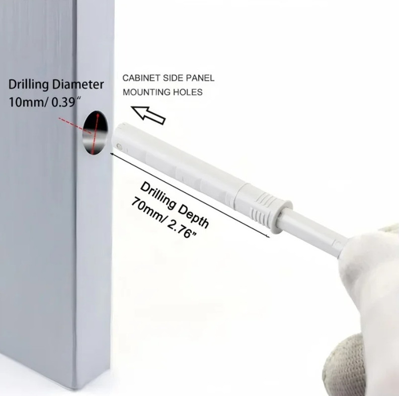 5pcs Soft Close Cabinet Door Damper Buffers Push To Open Drawer Stop Set - NEW gallery
