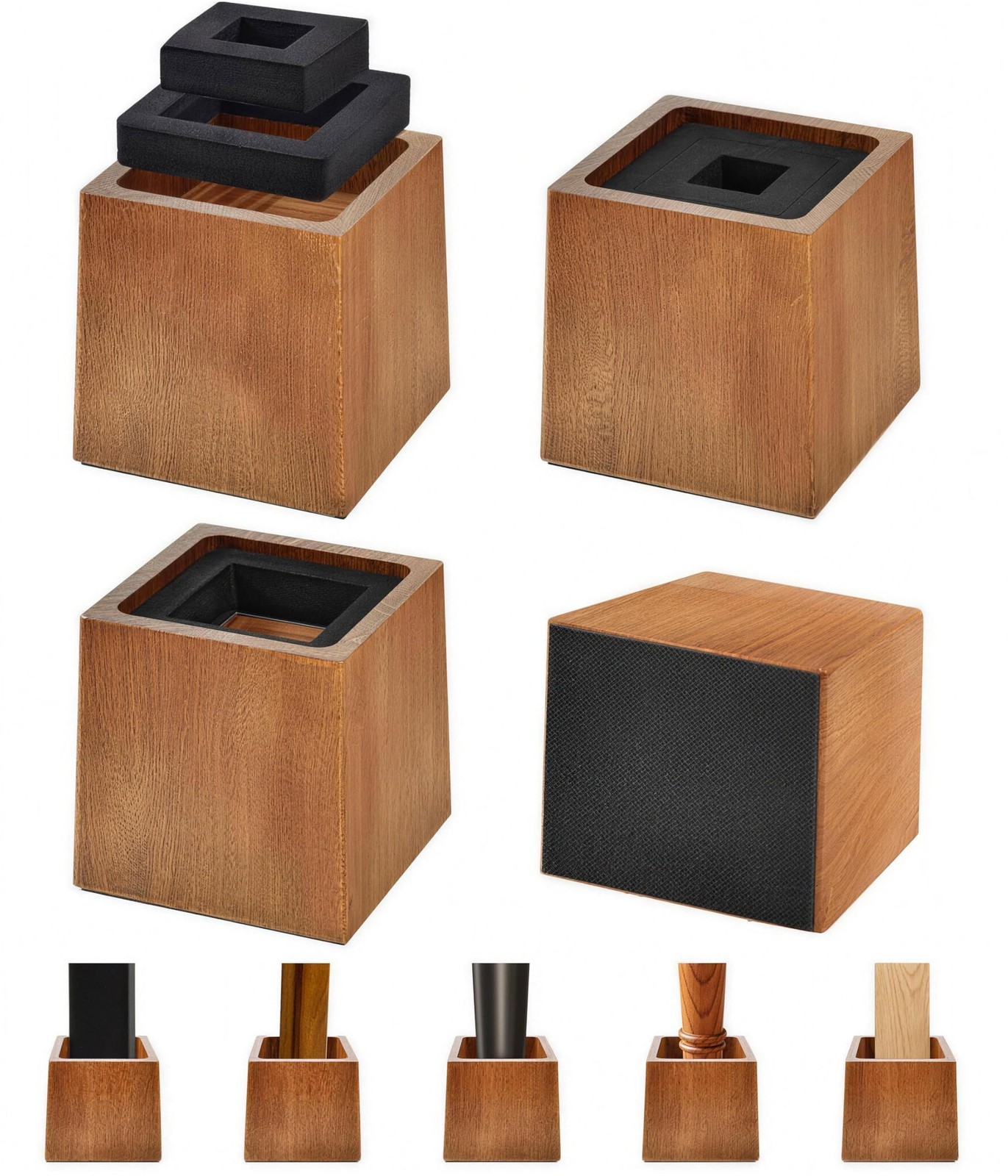 Bed Risers Heavy Duty, 4"H(Inner 3" H), 1" Raised Edge, Loading 2500 lbs, for... gallery
