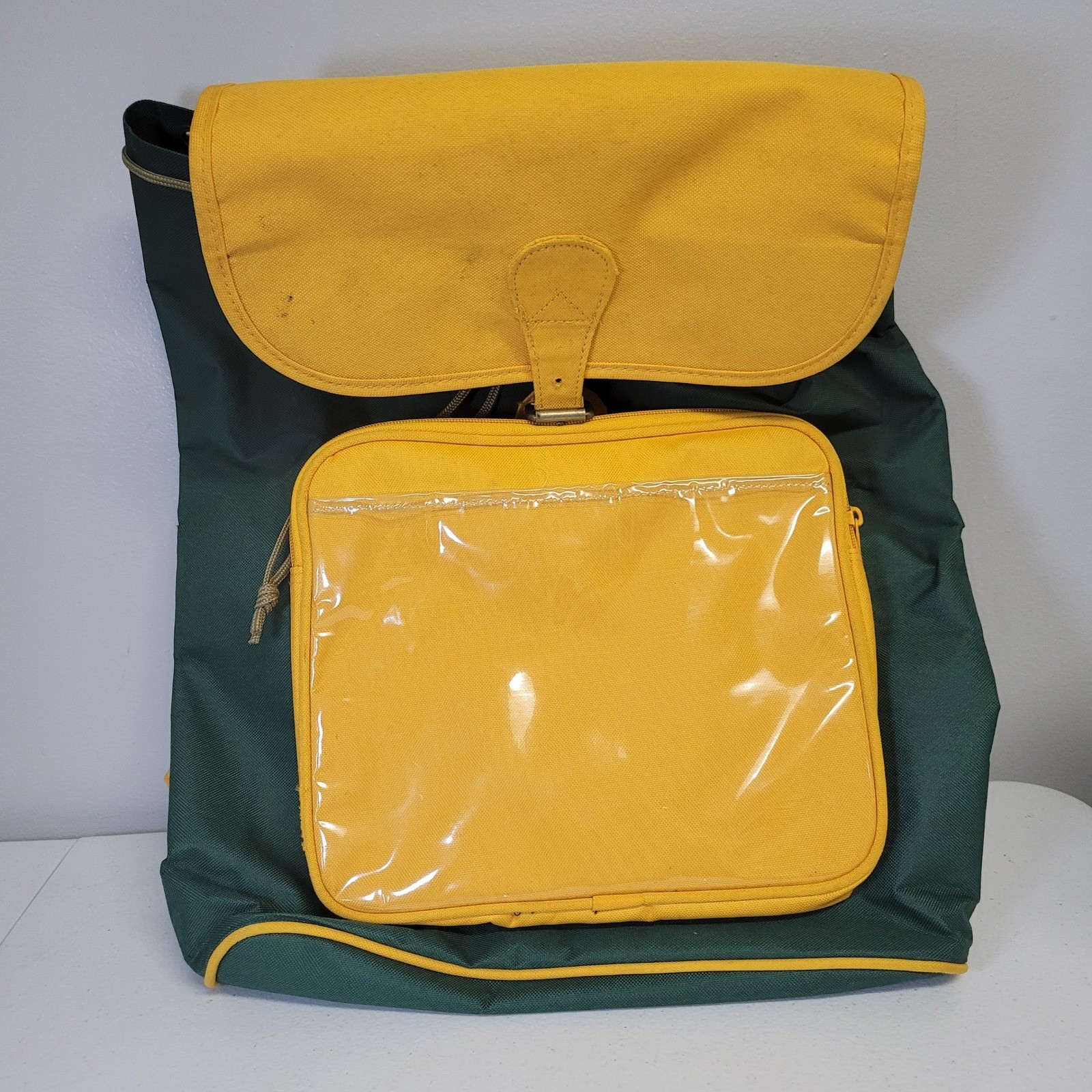 Green Bay Packers Colors Canvas Backpack Green Yellow Basic