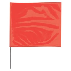 Marking Flag, Vinyl, 21″ Wire Staff, Blank, 21″ L., 100 Pk, 4521Rg-200
