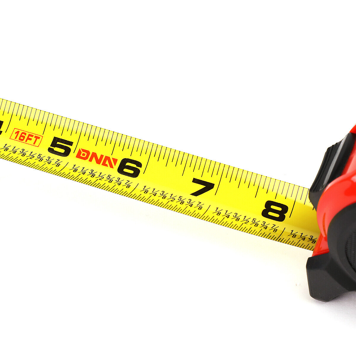 16 FT 1/ 8 IN. PRECISION MEASUREMENT RUBBER PUSH BOTTON SLIDE-LOCK IMPERIAL TAPE gallery