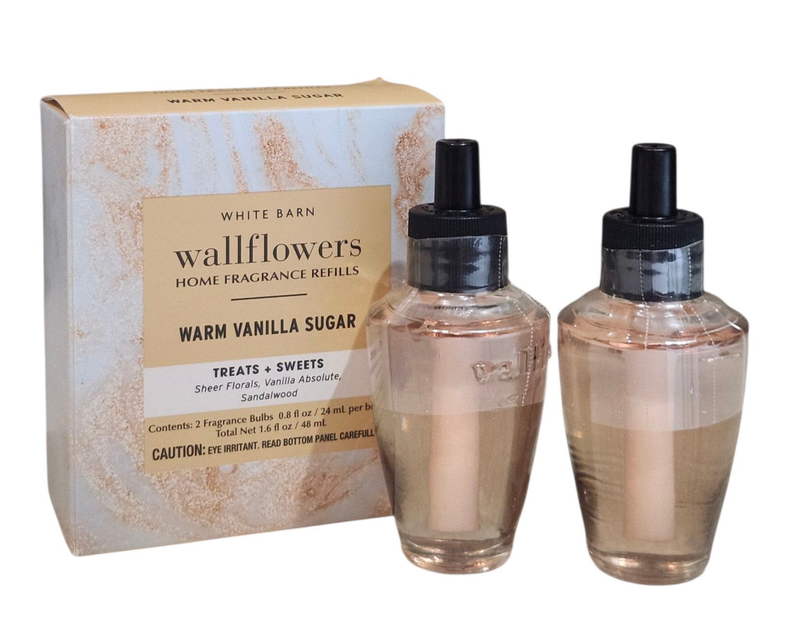 2 Bath & Body Works WARM VANILLA SUGAR Wallflowers Fragrance Refill Bulbs 0.8 OZ gallery