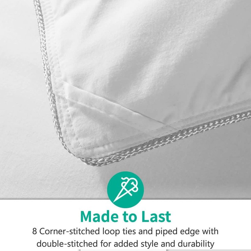 APSMILE Luxurious Feathers Down Full Queen Duvet Insert Comforter, White gallery