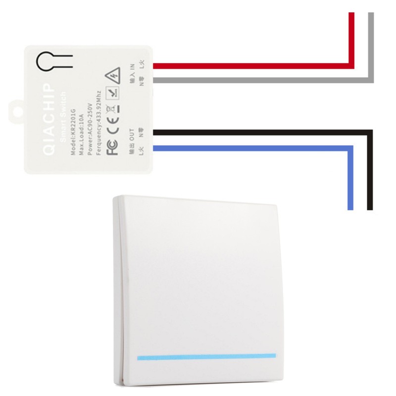 1 Set 433mhz Receiver Module Wireless Light Switch No Wiring Direct Installation gallery