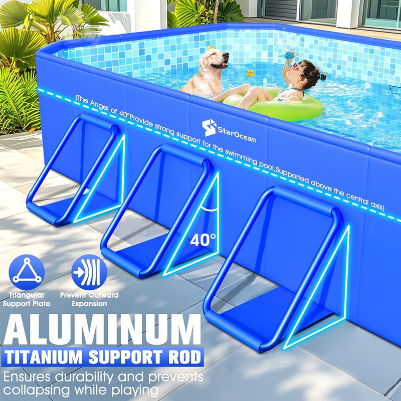 2026 Large Foldable Pool,Non-Inflatable Swimming Pool for Kid,Adult Collapsible gallery