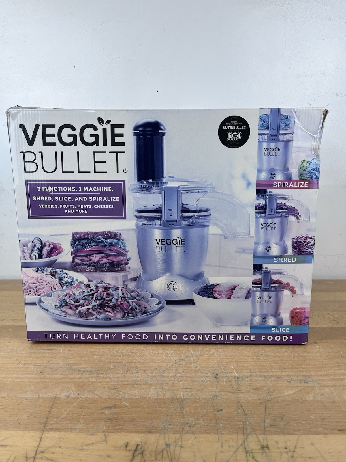 Magic Bullet Veggie Bullet VB-102 Food Processor Slicer Shredder Spiralizer gallery