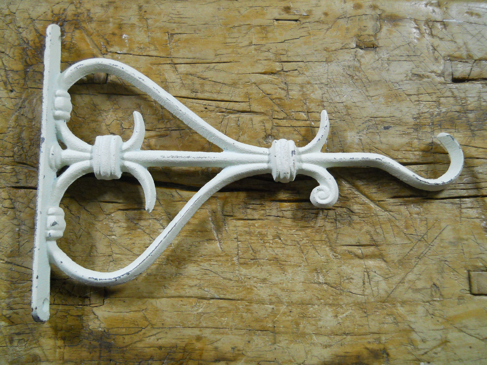 Cast Iron Victorian Style WHITE HEART Plant Hook Garden Hanger Wall Barn Fence gallery