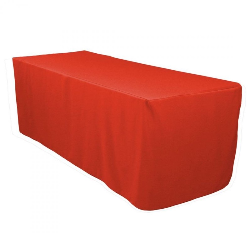 LinentTablecloth 6 ft. Fitted Polyester Tablecloth for Weddings & Tradeshows! gallery