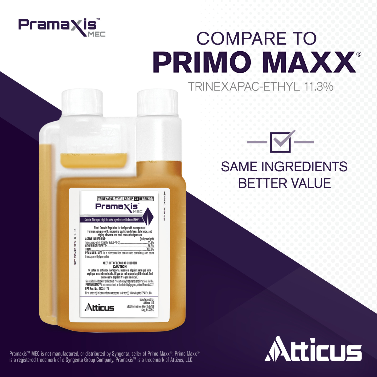 Pramaxis MEC Plant Growth Regulator (8oz) by Atticus - Compare to Primo Maxx gallery