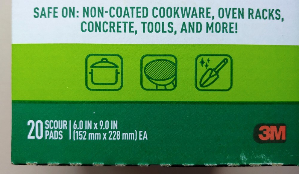 3M Scotch-Brite Green Score Pads Heavy Duty Industrial Size 6"x9" 20pads gallery