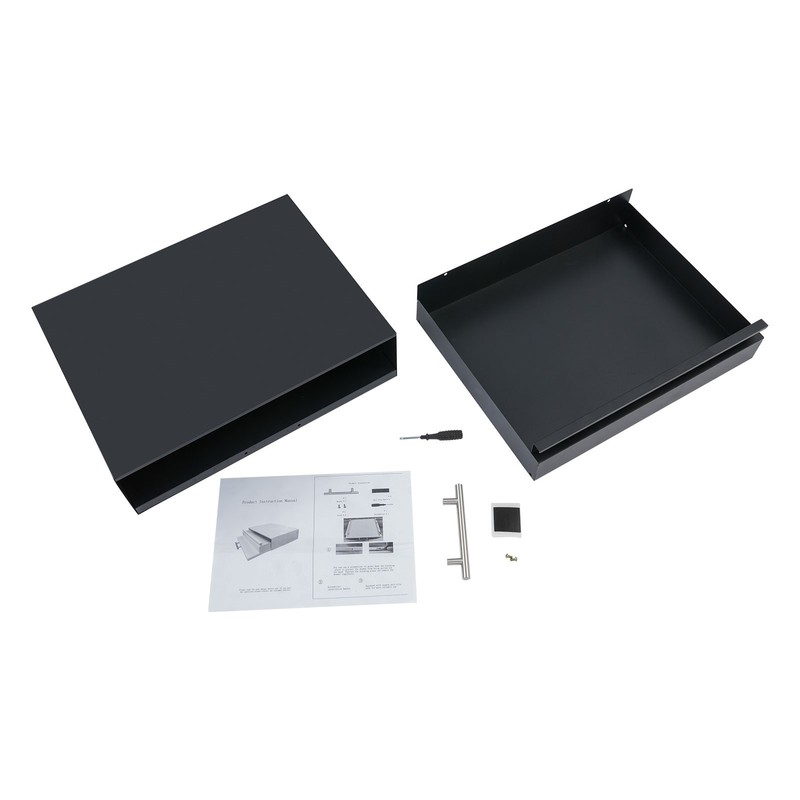 Countertop Organizer Microwave Rack Microwave Stand with Drawer &Shelf Black gallery