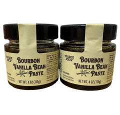 2 Pack Trader Joe’s Bourbon Vanilla Bean Paste Extract 4oz Jar Sealed New Joes