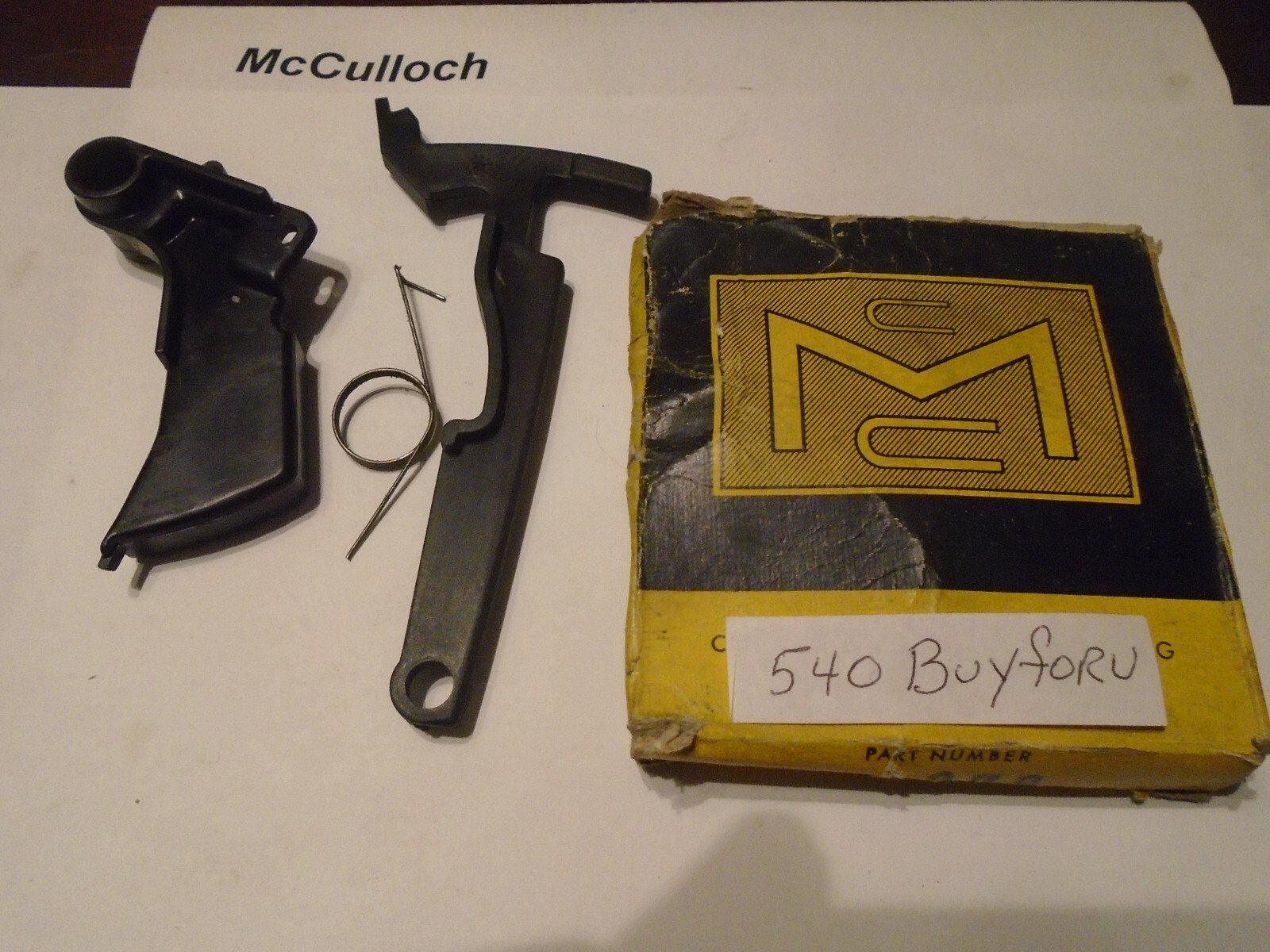 OEM McCulloch Throttle Lock Spring Trigger 2014 3200 3214 3500 3515 3216 gallery