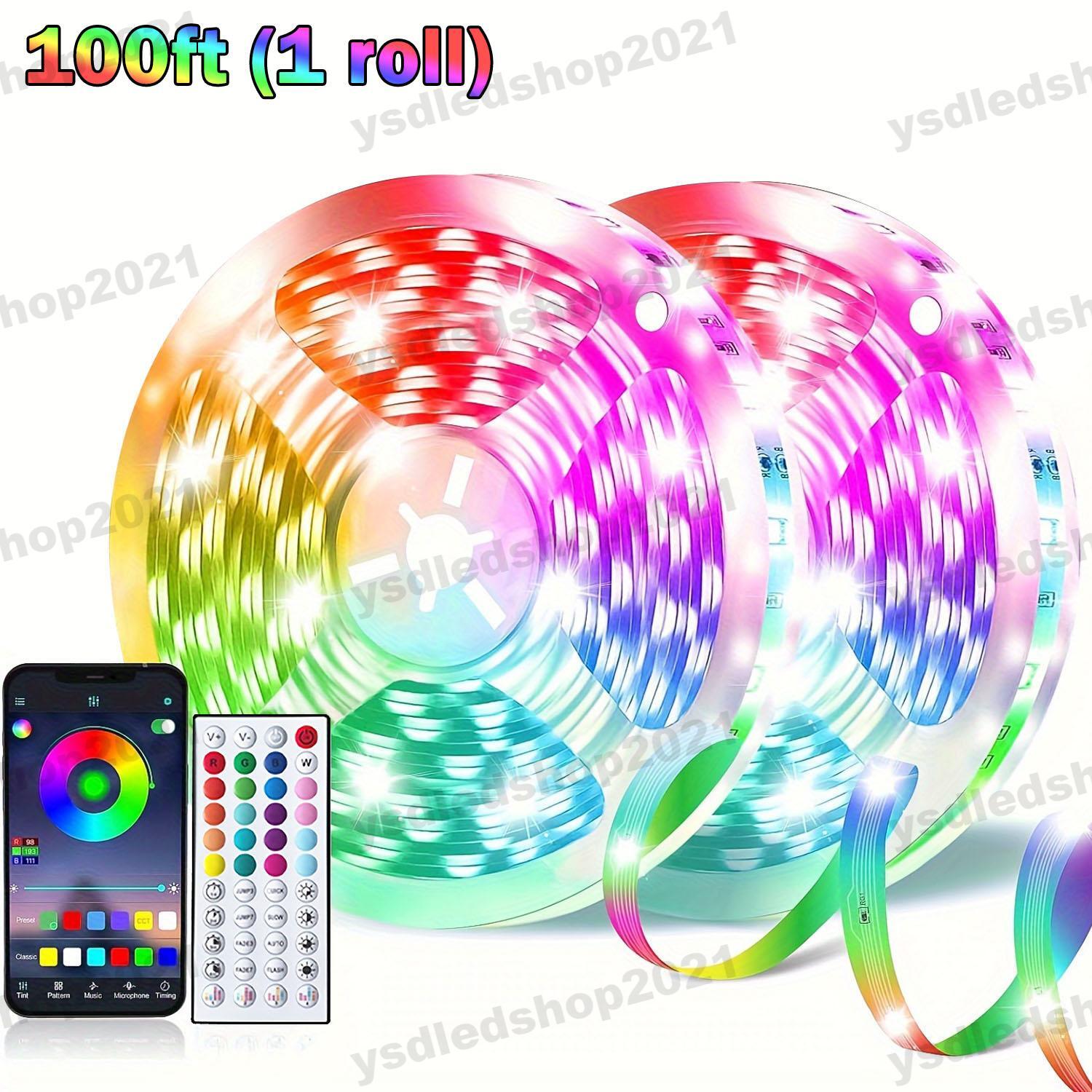 100FT LED Strip Lights Bluetooth RGB Color Change Remote For Rooms Bar Party TV gallery