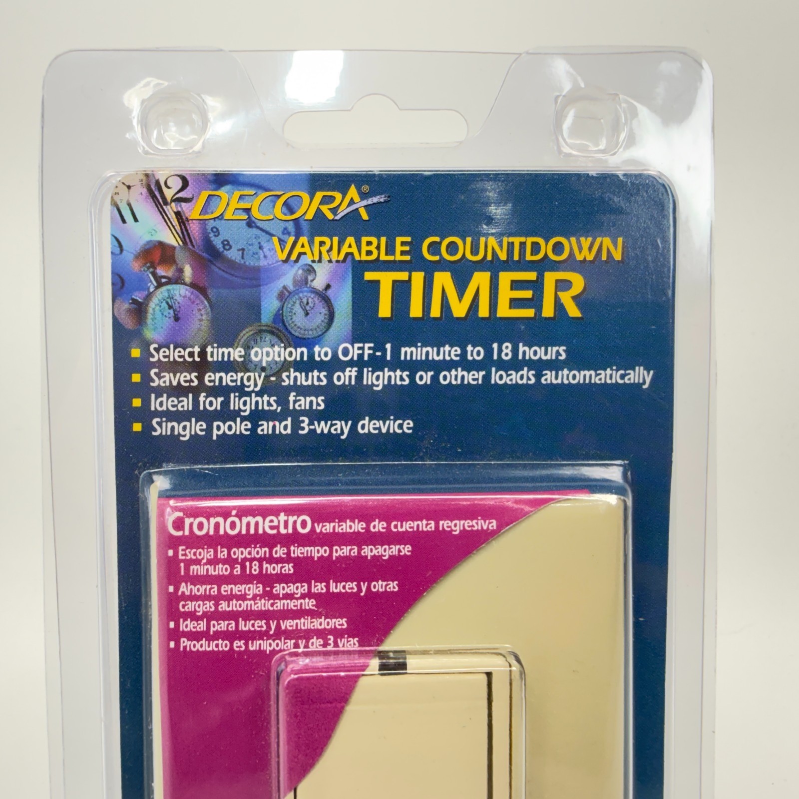 Leviton Decora 6652 Ivory Indoor In-Wall Timer Switch - 1 min to 18 hrs gallery