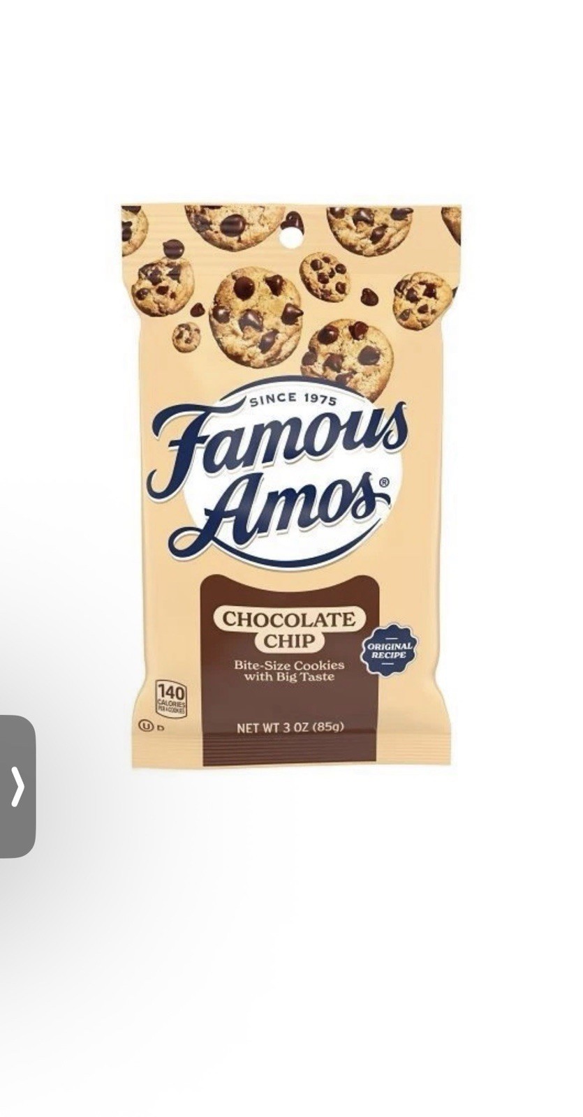 Famous Amos Chocolate Chip Cookies 3 oz (Pack of 6) gallery
