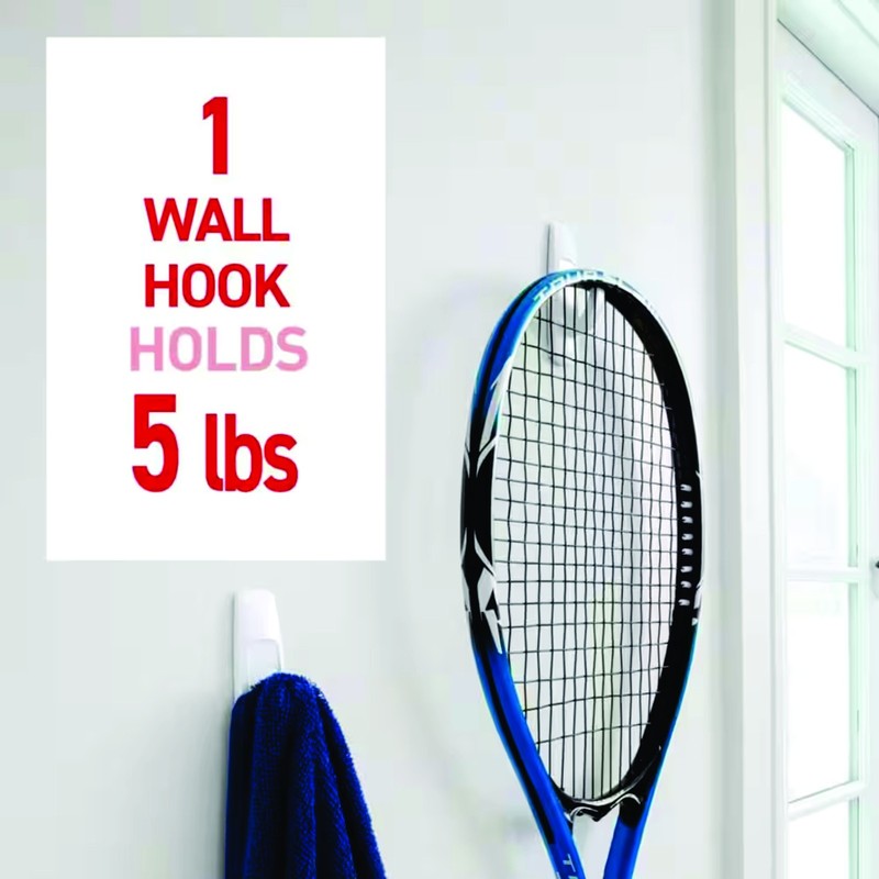 Command 5 Lb Large Utility Hooks, 12 Hooks and 18 Strips, No Wall Damage. NEW ! gallery