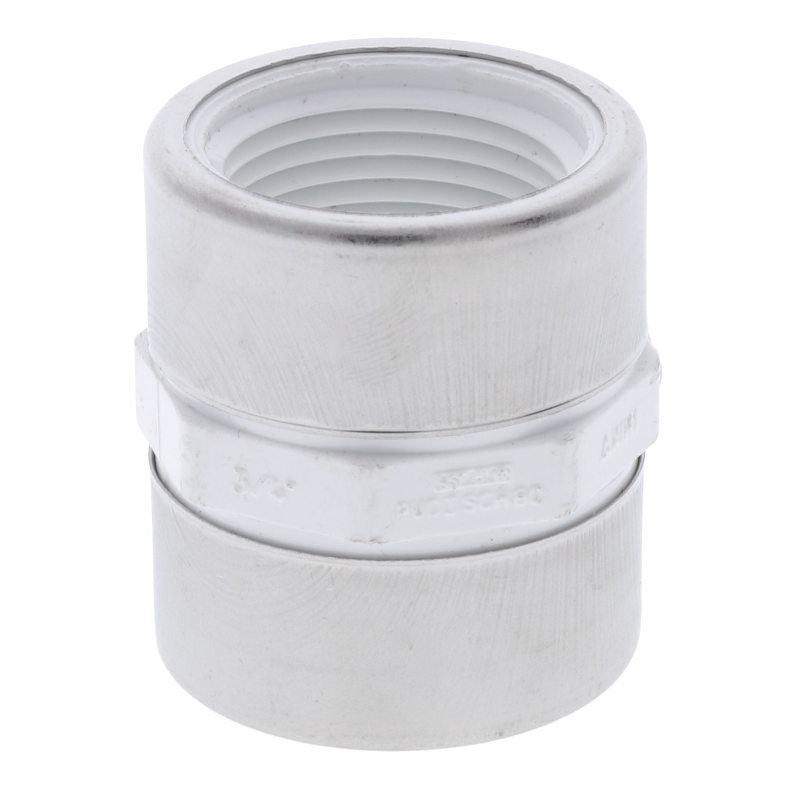Drip Depot Schedule 40 PVC FPT Coupler w/Stainless Steel Collar gallery