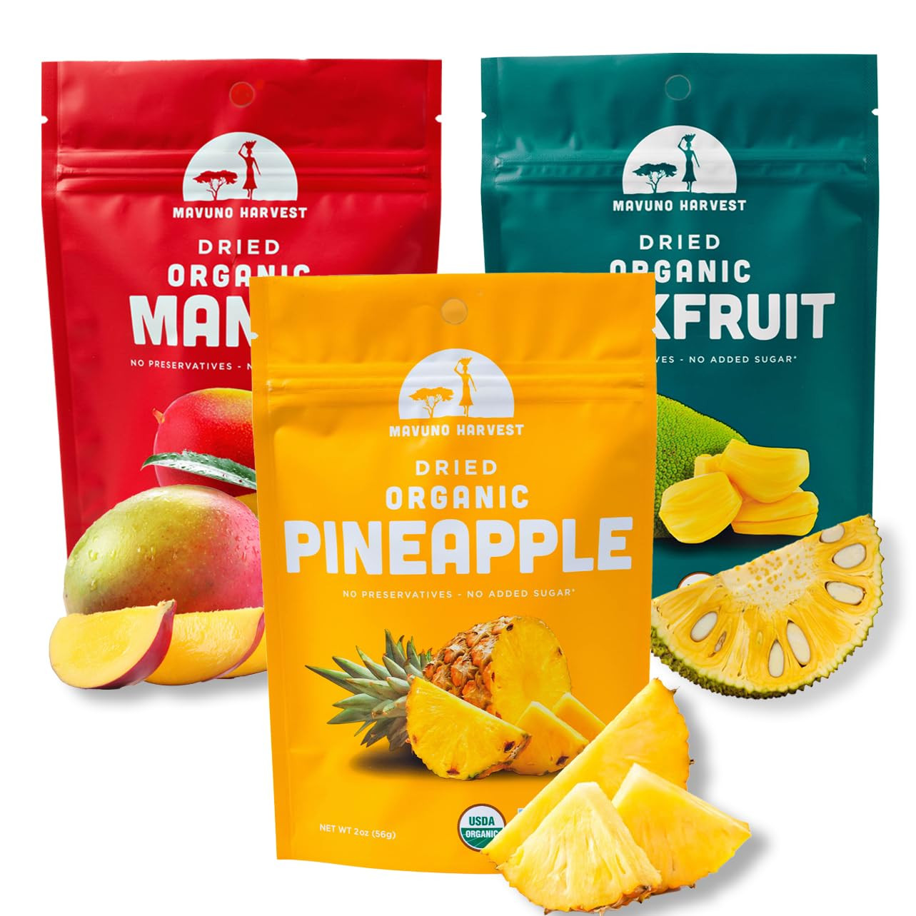 Organic Dried Fruit Variety Pack | Dried Mango, Pineapple, and Jackfruit | Healt gallery