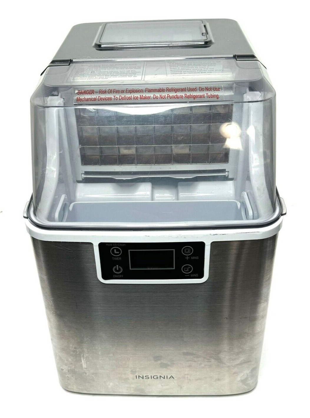 Insignia 44 Lb Portable Clear Ice Maker Auto Shut-off Stainless steel NS-IMC44S3 gallery