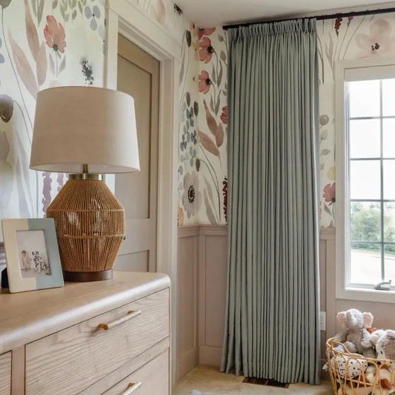 TWOPAGES Liz Linen Drape Pleated Curtains (1) 100”Wx84”L Sage Unlined NEW gallery