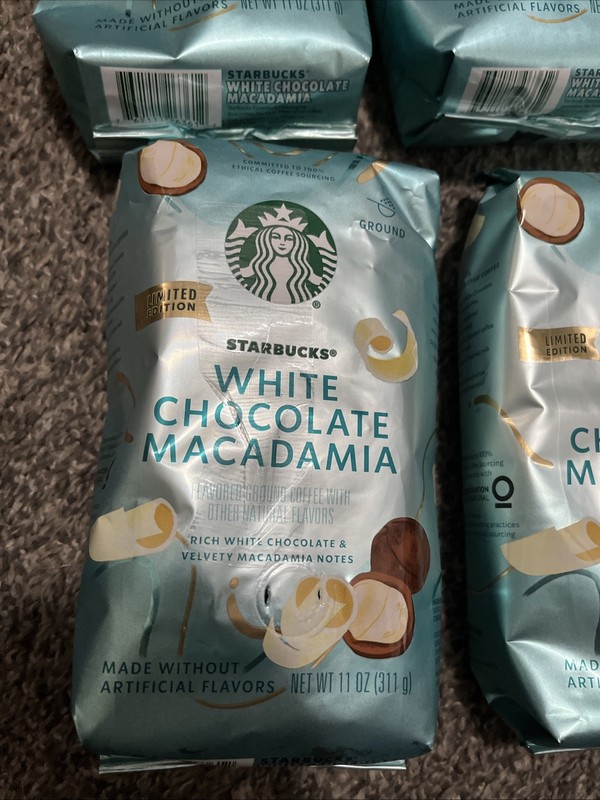 6 BAG Starbucks White Chocolate Macadamia Nut Ground Coffee 11oz Limited Ed LOT gallery