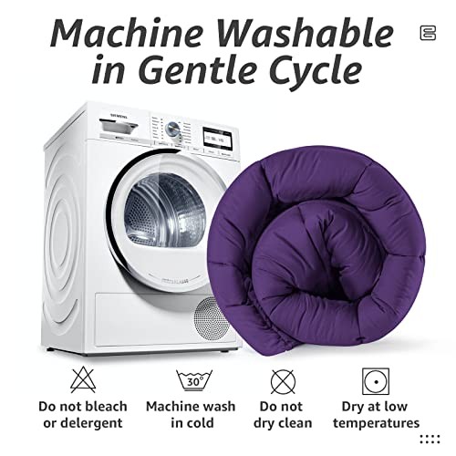All Season Queen Size Bed Comforter - Cooling Goose Down Queen（88*88） Purple gallery