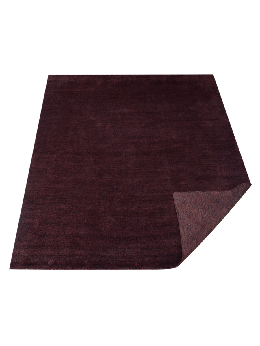Eco-Friendly Hand Knotted Loom Silk Mix Area Rug Solid Brown BBH Homes BBLSM111 gallery