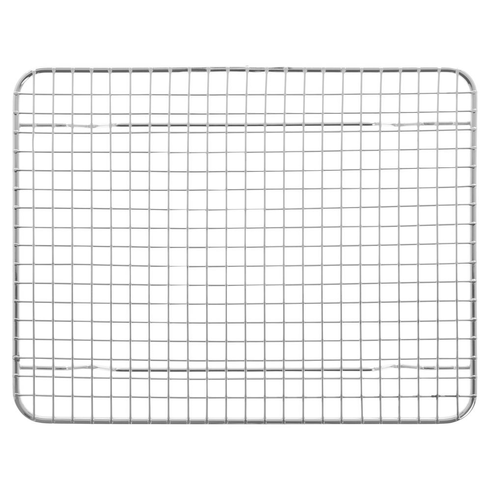 Hubert® Half Size Chrome-Plated Steel Mesh Grate - 10"L x 8"W x 1/2"H gallery