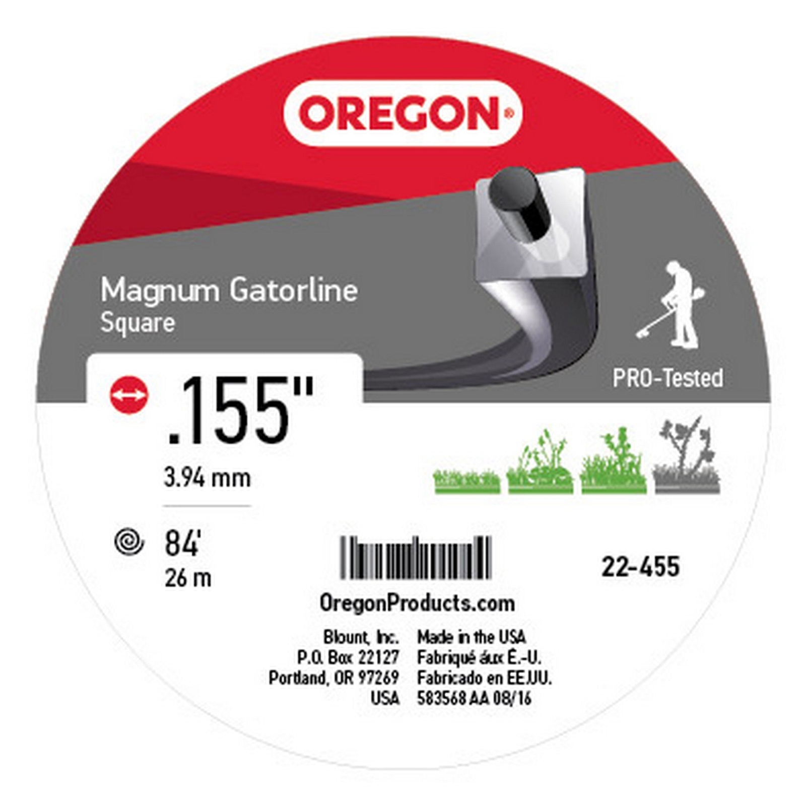 Oregon 22-455 Trimmer Line Hd Pro Magnum Gatorline Square .155" 1 Lb Donut gallery