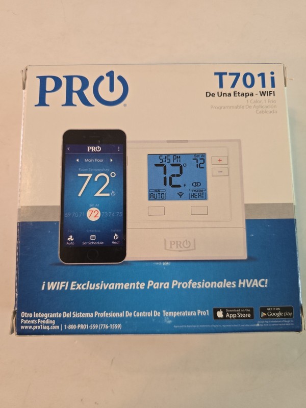 PRO1 T701i WiFi Programmable Thermostat for 1 Heat 1 Cool, App Control NEW gallery
