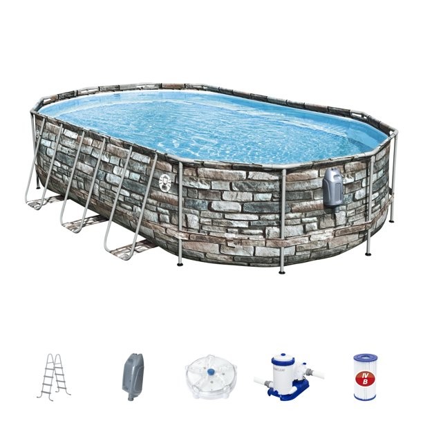 Coleman 20' Oval 48" Deep Metal Frame Above Ground Pool gallery