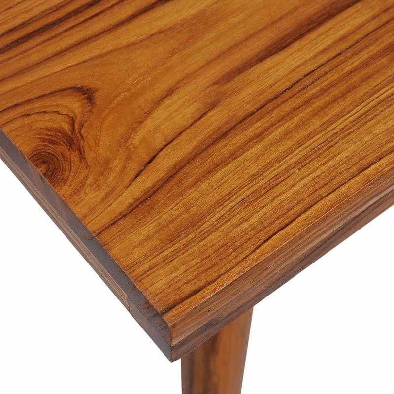 vidaXL Coffee Table, Solid Teak Wood, 39.4''x19.7''x15.8'', Brown and Blue vida gallery