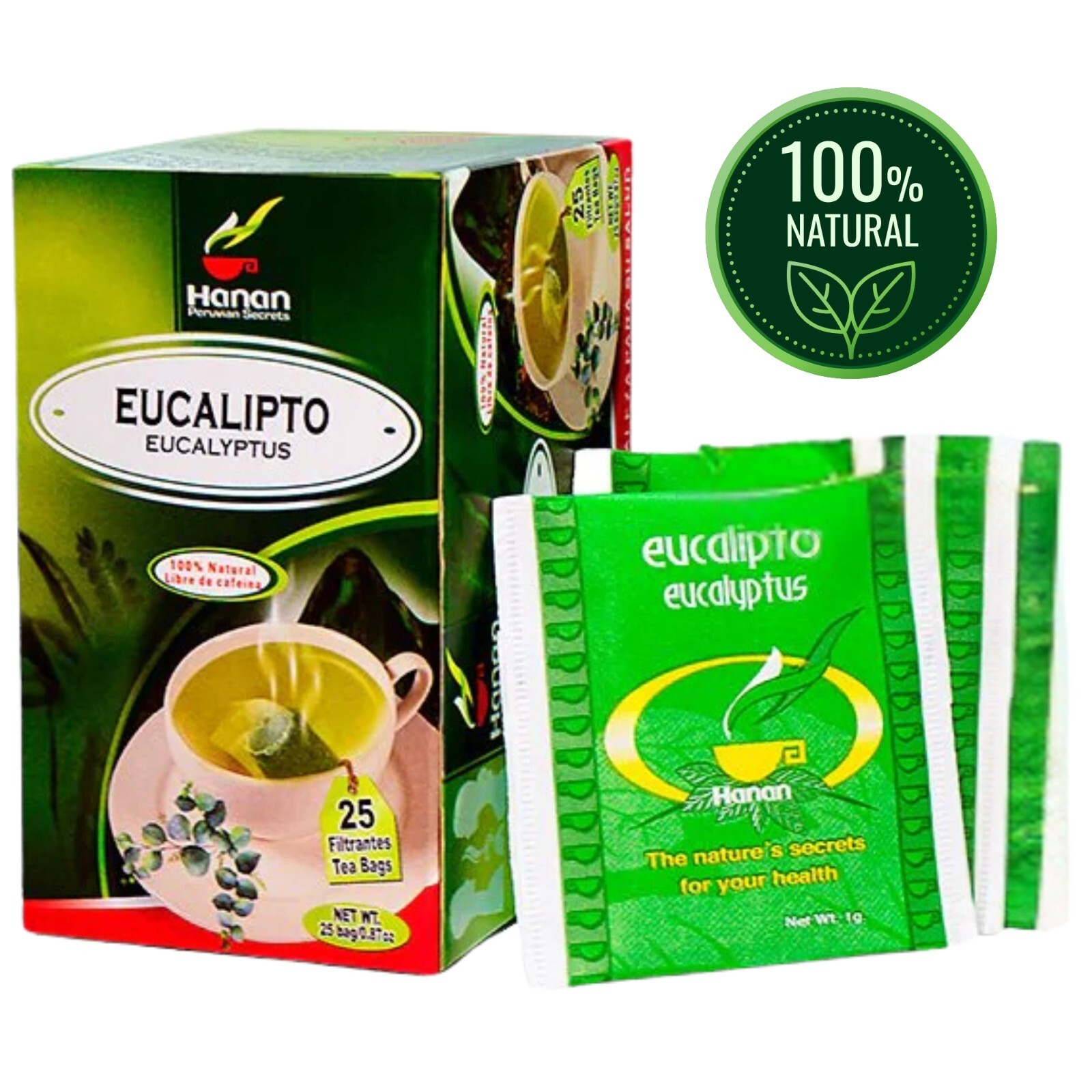 Eucalyptus 50 Tea Bags - Eucalipto Herbal Tea Dried Eucalyptus Leaves from Peru gallery