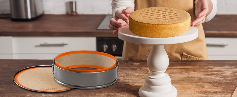 Silicone Baking Mat for Springform Pan 9 inch, Prevent cake from Sticking to gallery
