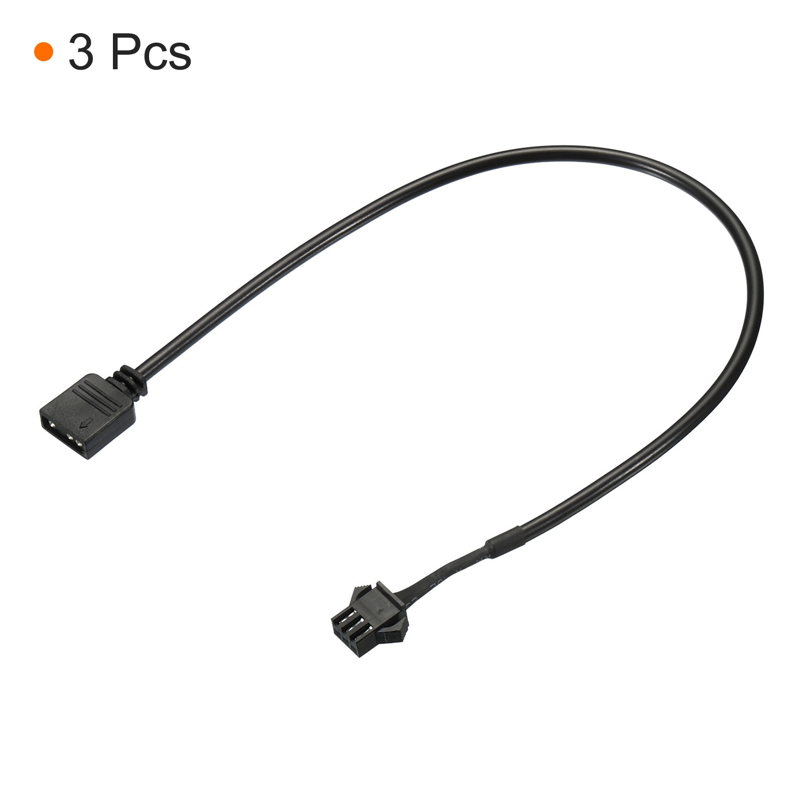 3Pin 5V 30cm Computer Motherboard Interface to SM3P Female Extension Cable Black gallery