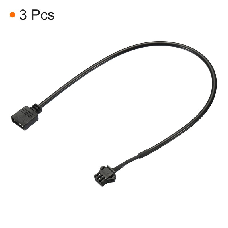 3Pin 5V 30cm Computer Motherboard Interface to SM3P Female Extension Cable Black gallery
