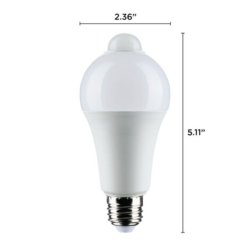 Motion Sensor Activated Light Bulb LED 120V 12W =75W A19 E26 3000K Soft White gallery
