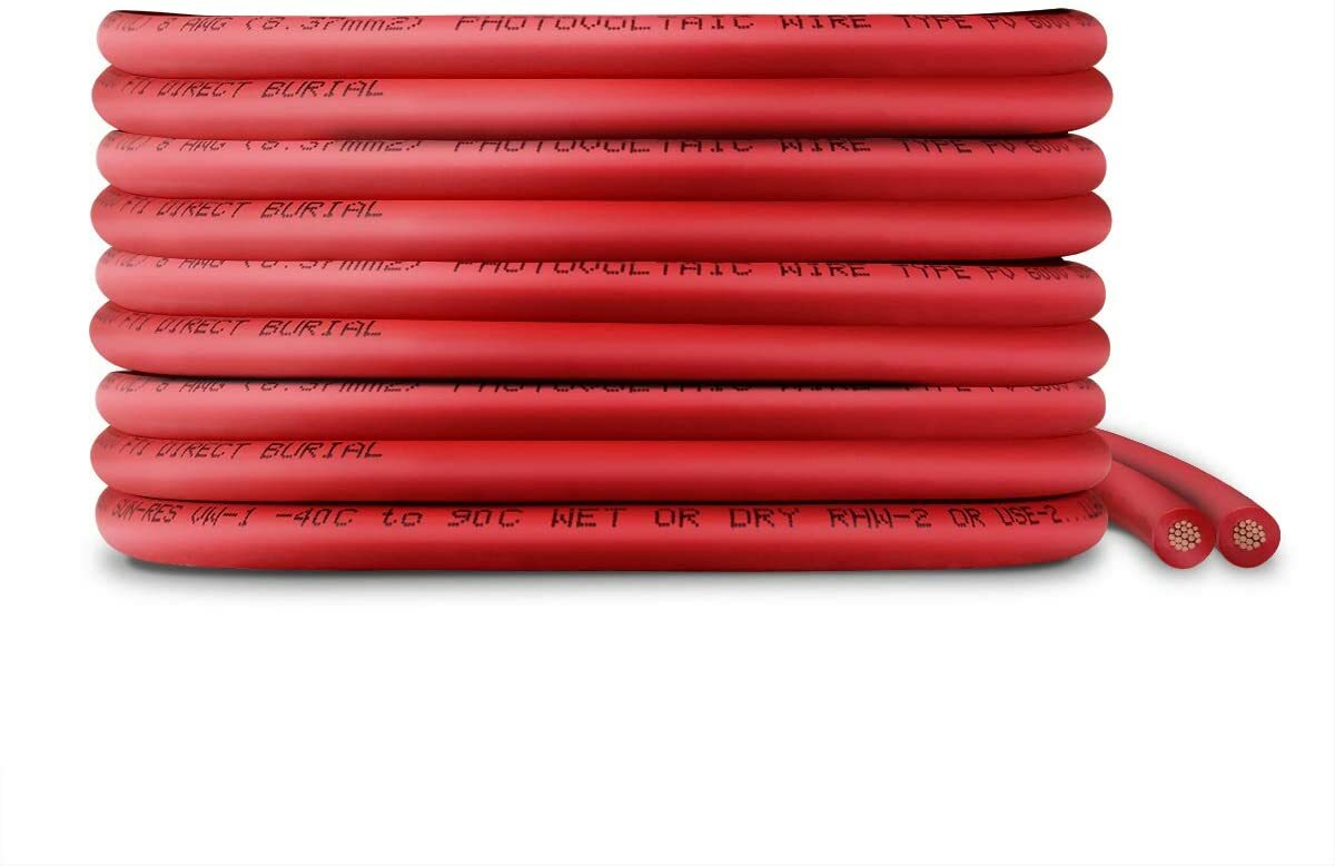 8 AWG Solar Panel Wire 150' Power Cable UL 4703 Copper MADE IN USA PV Gauge Red gallery